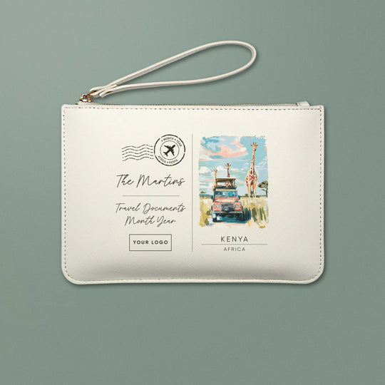 Safari Saffiano Postcard Travel Wallet