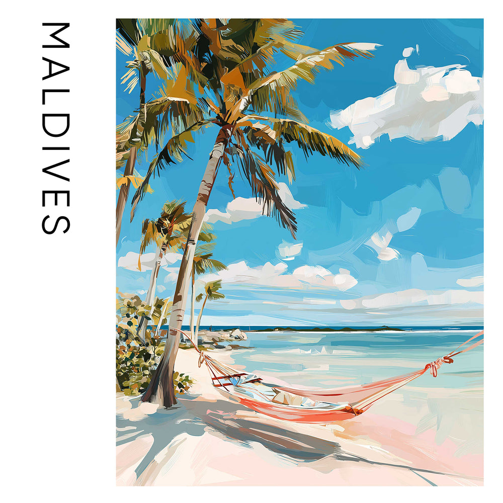 Maldives Saffiano Postcard Travel Wallet