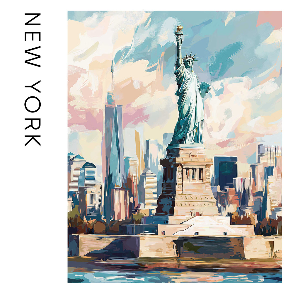 New York Saffiano Postcard Travel Wallet