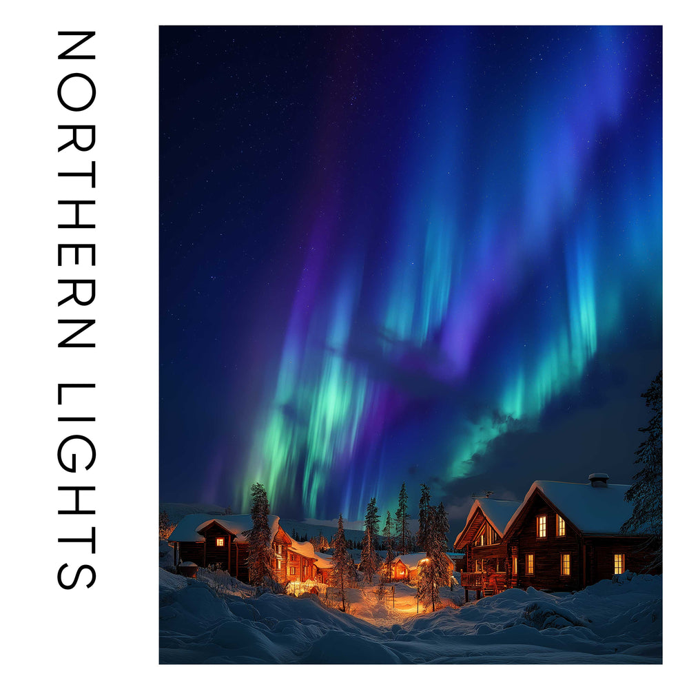 Northern Lights Saffiano Postcard Travel Wallet