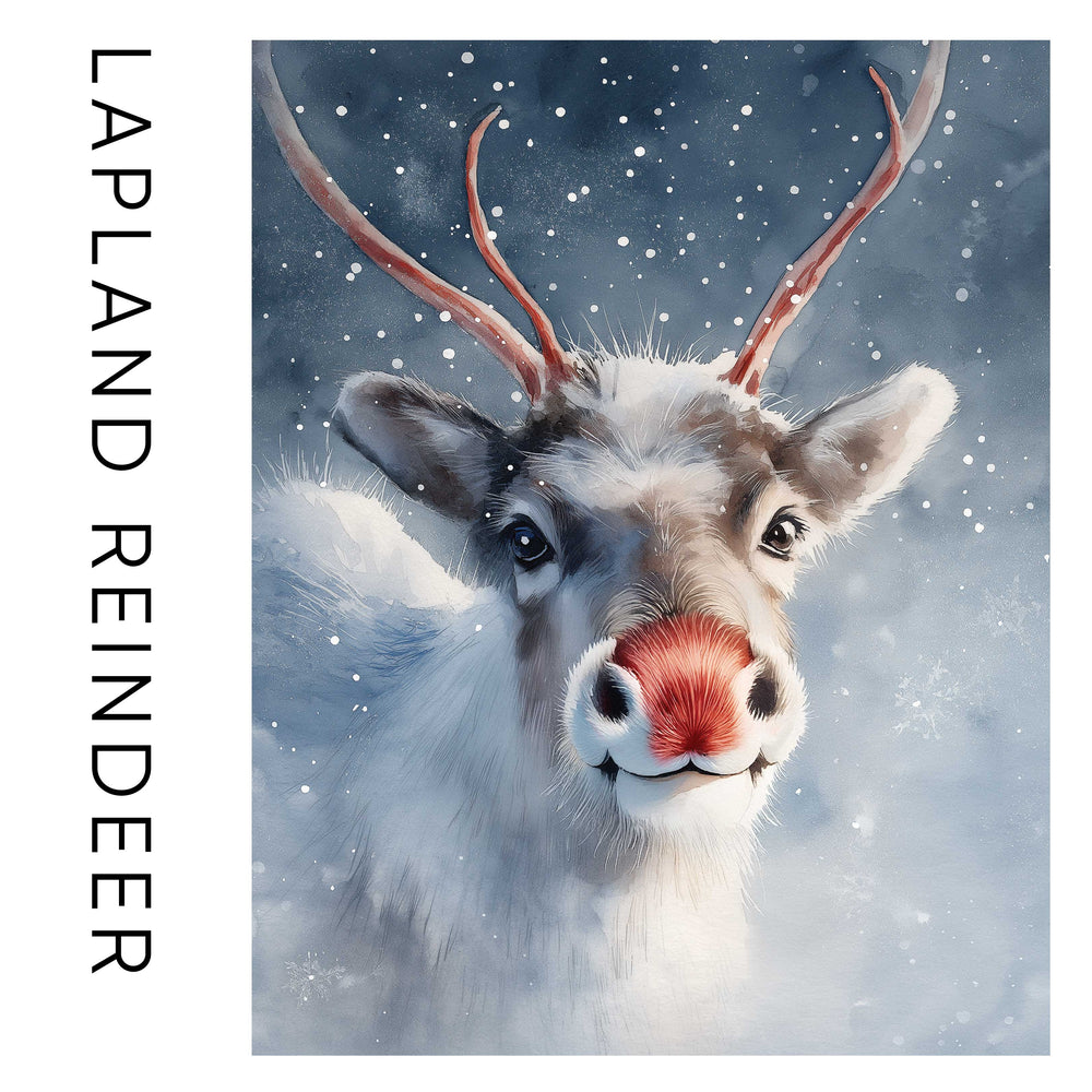 Lapland Reindeer Saffiano Postcard Travel Wallet