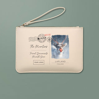 Lapland Reindeer Saffiano Postcard Travel Wallet