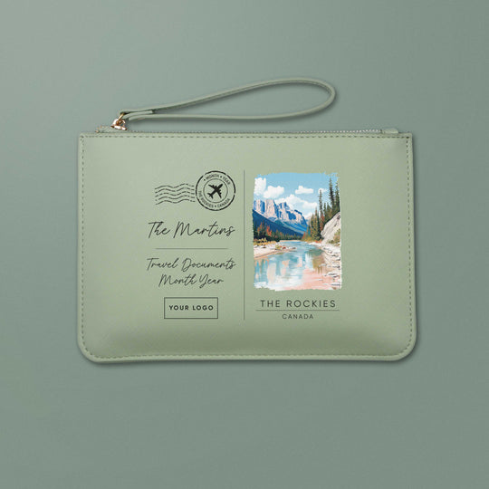 Lakes & Mountains Saffiano Postcard Travel Wallet