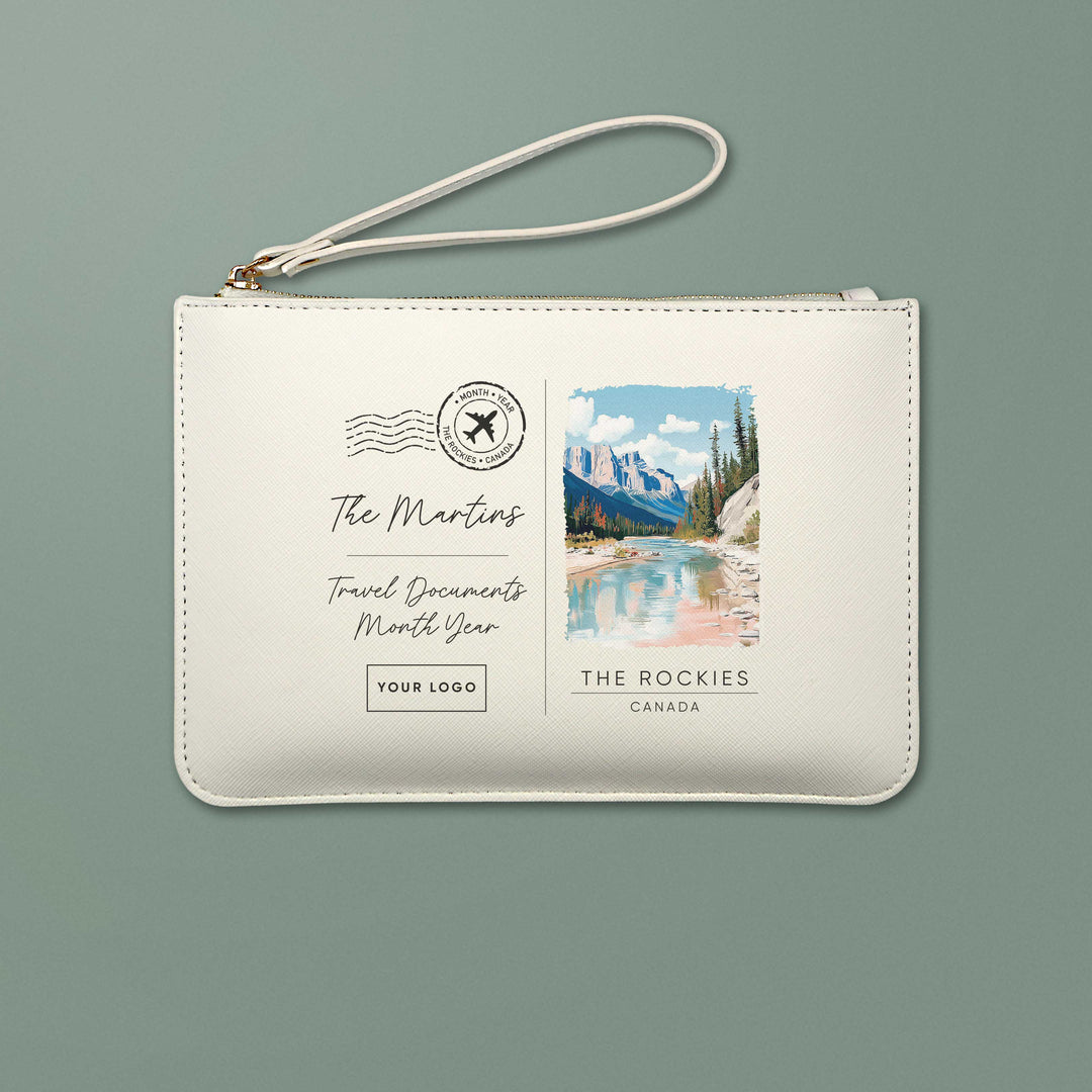 Lakes & Mountains Saffiano Postcard Travel Wallet