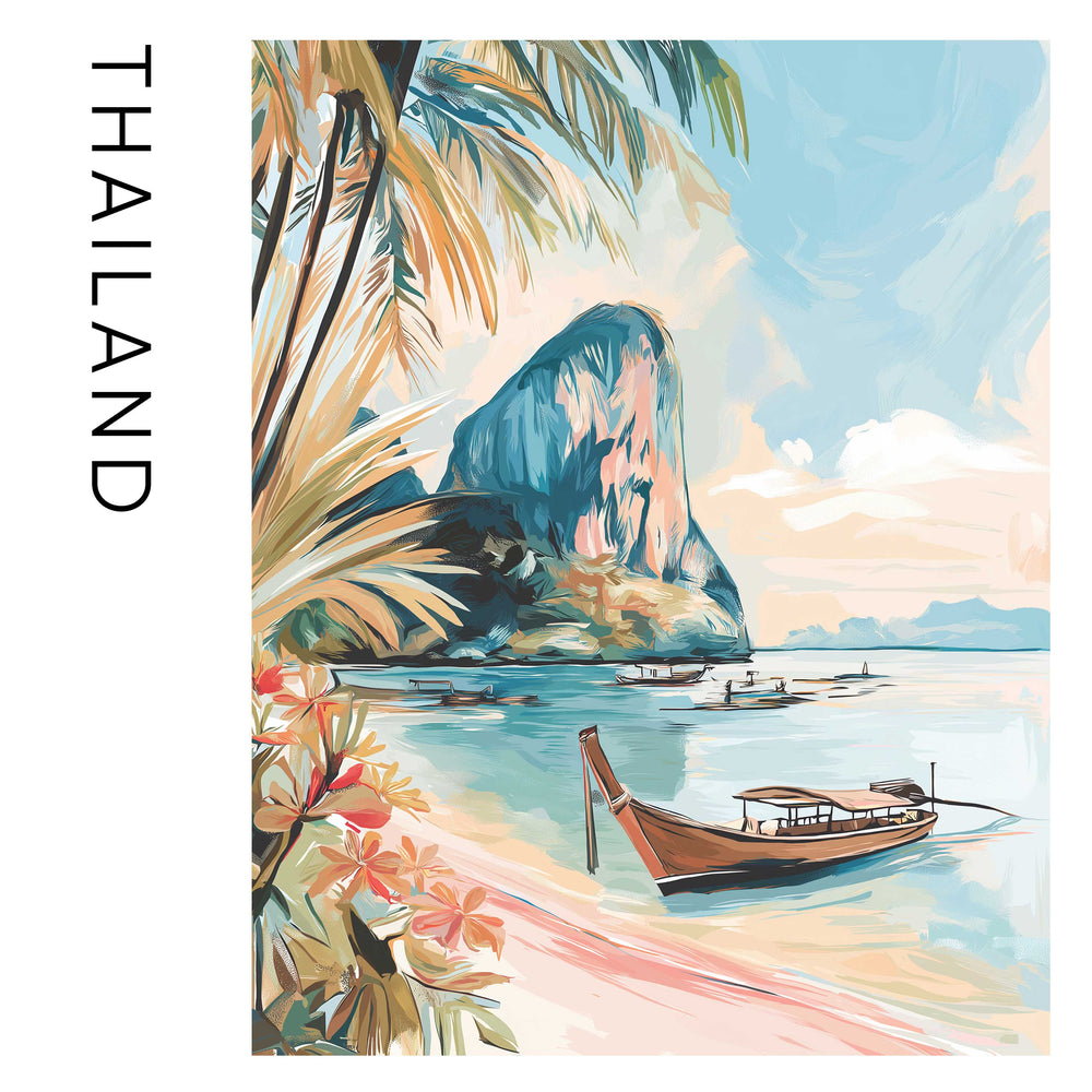 Thailand Saffiano Postcard Travel Wallet