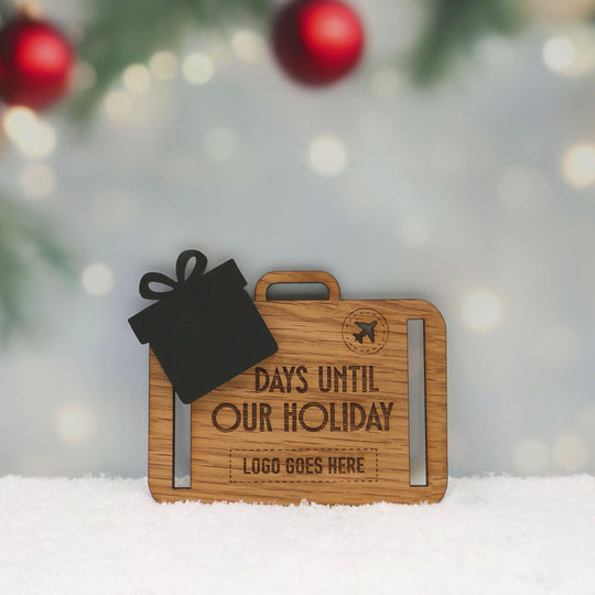 Oak Holiday Cut-out Countdown - Ribbon or Magnetic