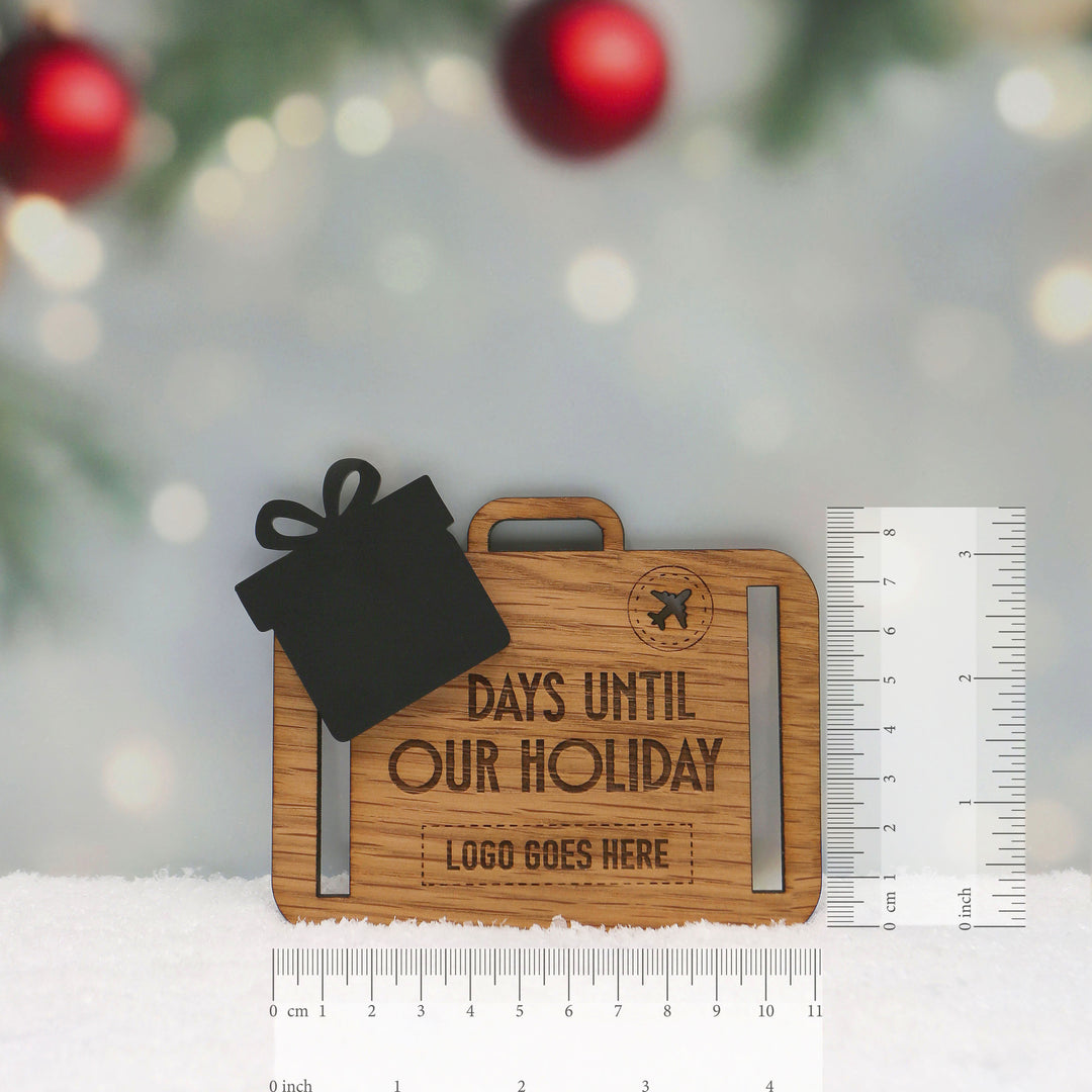 Oak Holiday Cut-out Countdown - Ribbon or Magnetic