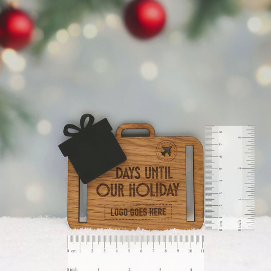 Oak Holiday Cut-out Countdown - Ribbon or Magnetic