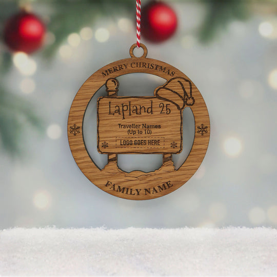 Oak Lapland Santa Hat Memento (up to 12 names)