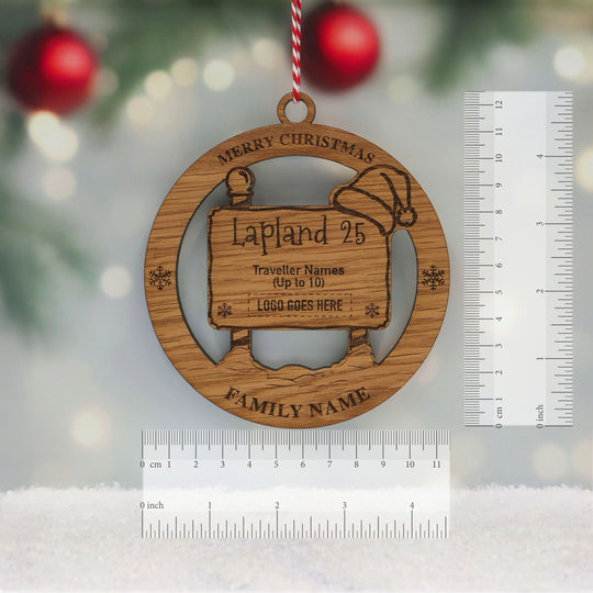 Oak Lapland Santa Hat Memento (up to 12 names)