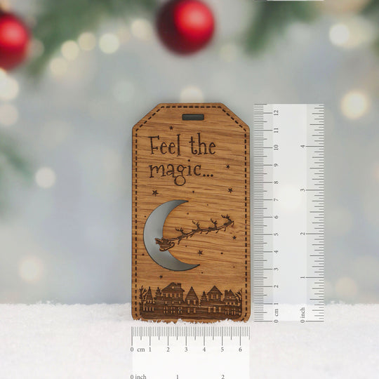 Lapland Feel the Magic Oak Luggage Tag