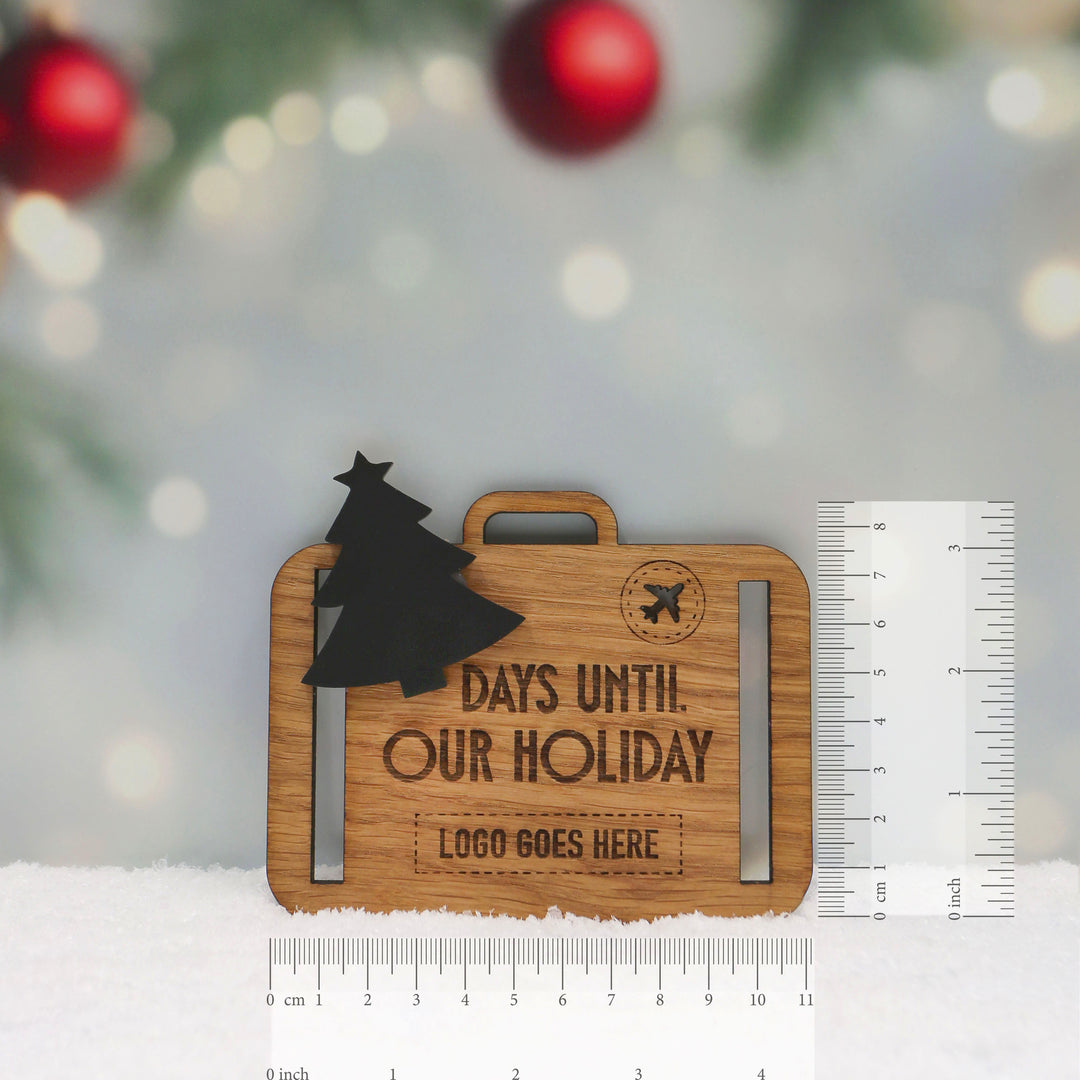 Oak Holiday Cut-out Countdown - Ribbon or Magnetic