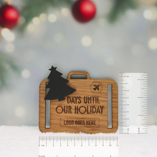 Oak Holiday Cut-out Countdown - Ribbon or Magnetic