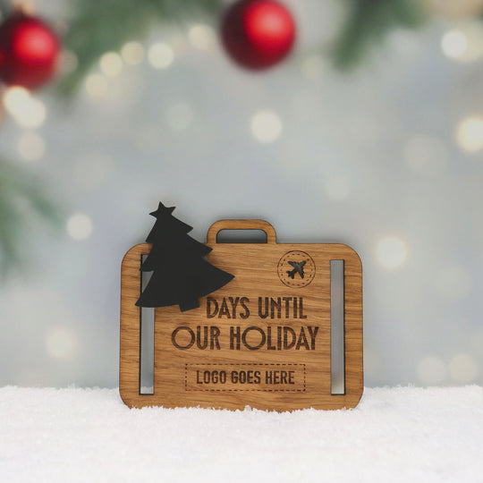 Oak Holiday Cut-out Countdown - Ribbon or Magnetic